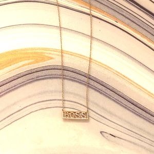 Winden x Anomie 14k solid rose gold BOSS necklace SOLD